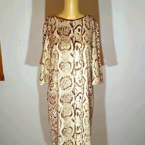 David Warren New York Women's Size 8 Snake skin pattern dress.